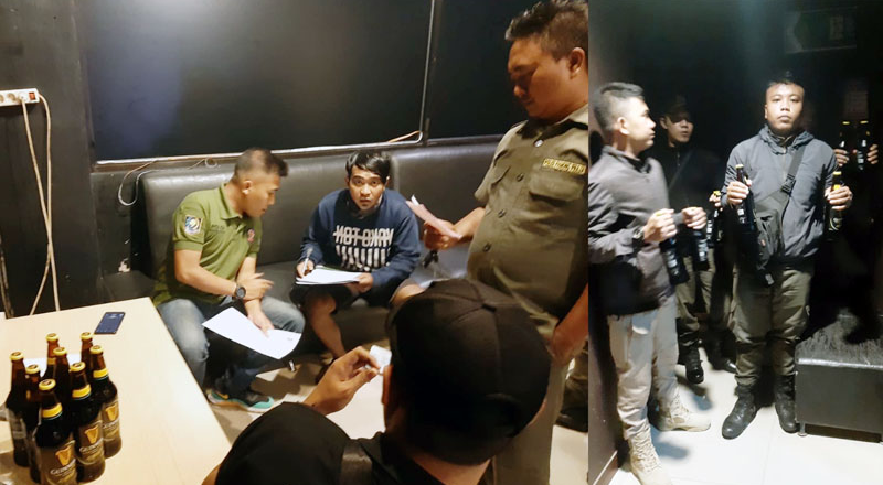Razia, Satpol PP Temukan Miras di Karaoke Hotel Tampiarto