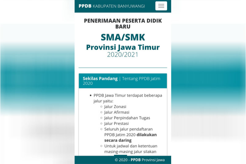 Banyuwangi Bakal Buka PPDB SLTA secara Daring