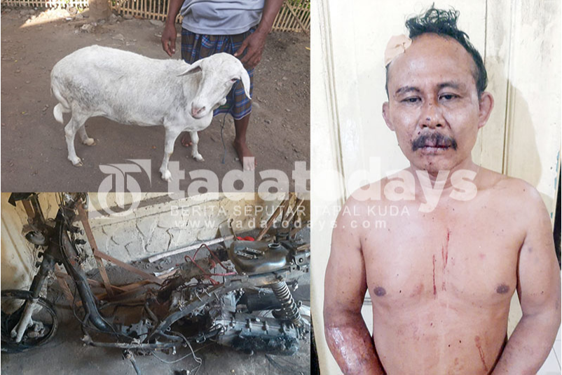 Gagal Curi Kambing, Pelaku Dihajar dan Motor Dibakar