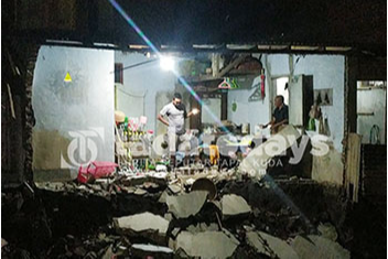 Plengsengan Sungai Legundi Ambrol, Dua Dapur Rumah Rusak