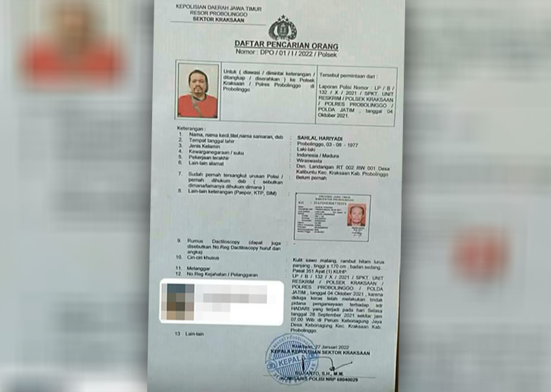 Seorang Debt Collector di Kraksaan Jadi Buronan Kasus Penganiayaan