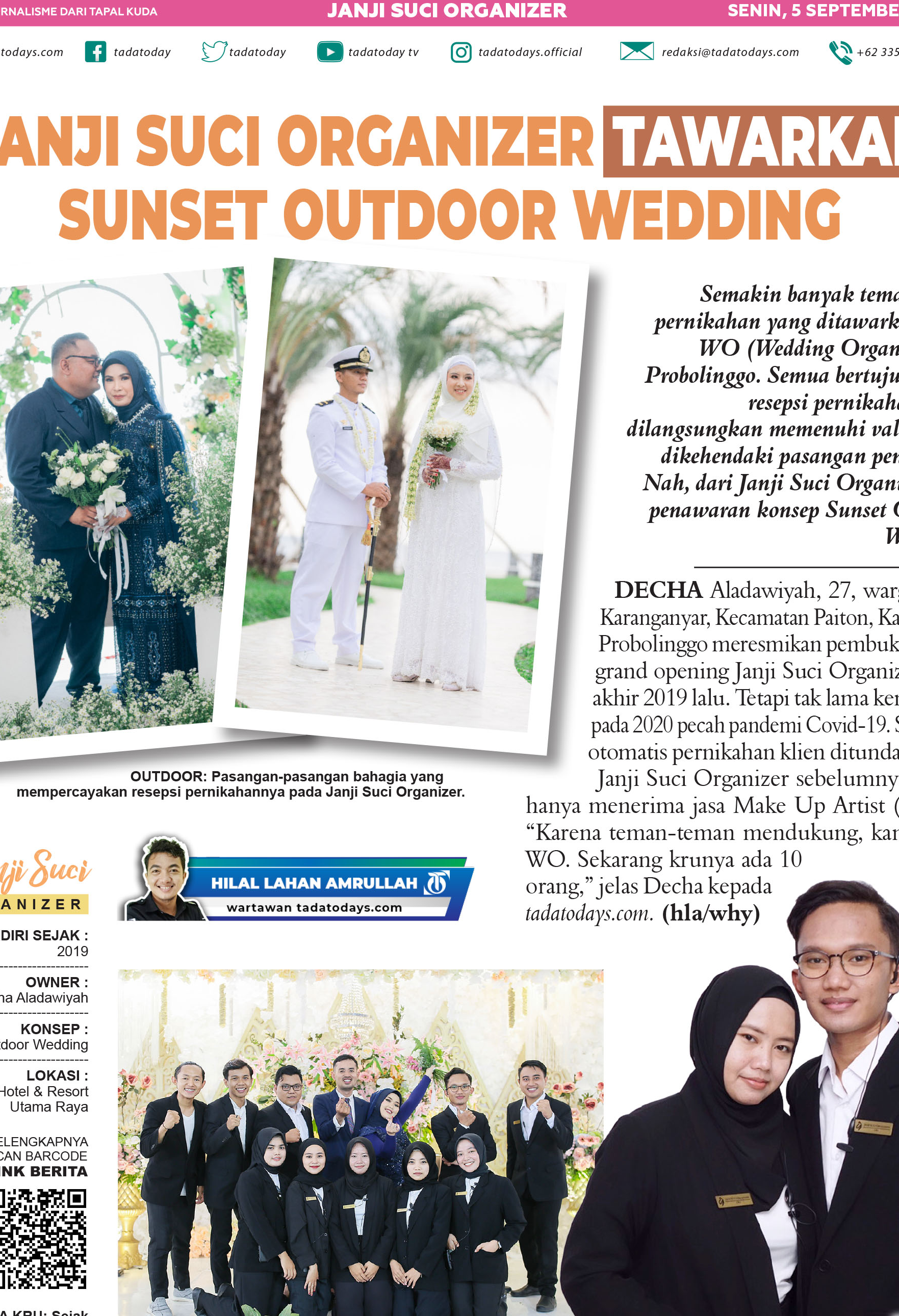 Janji Suci Organizer Menawarkan Sunset Outdoor Wedding