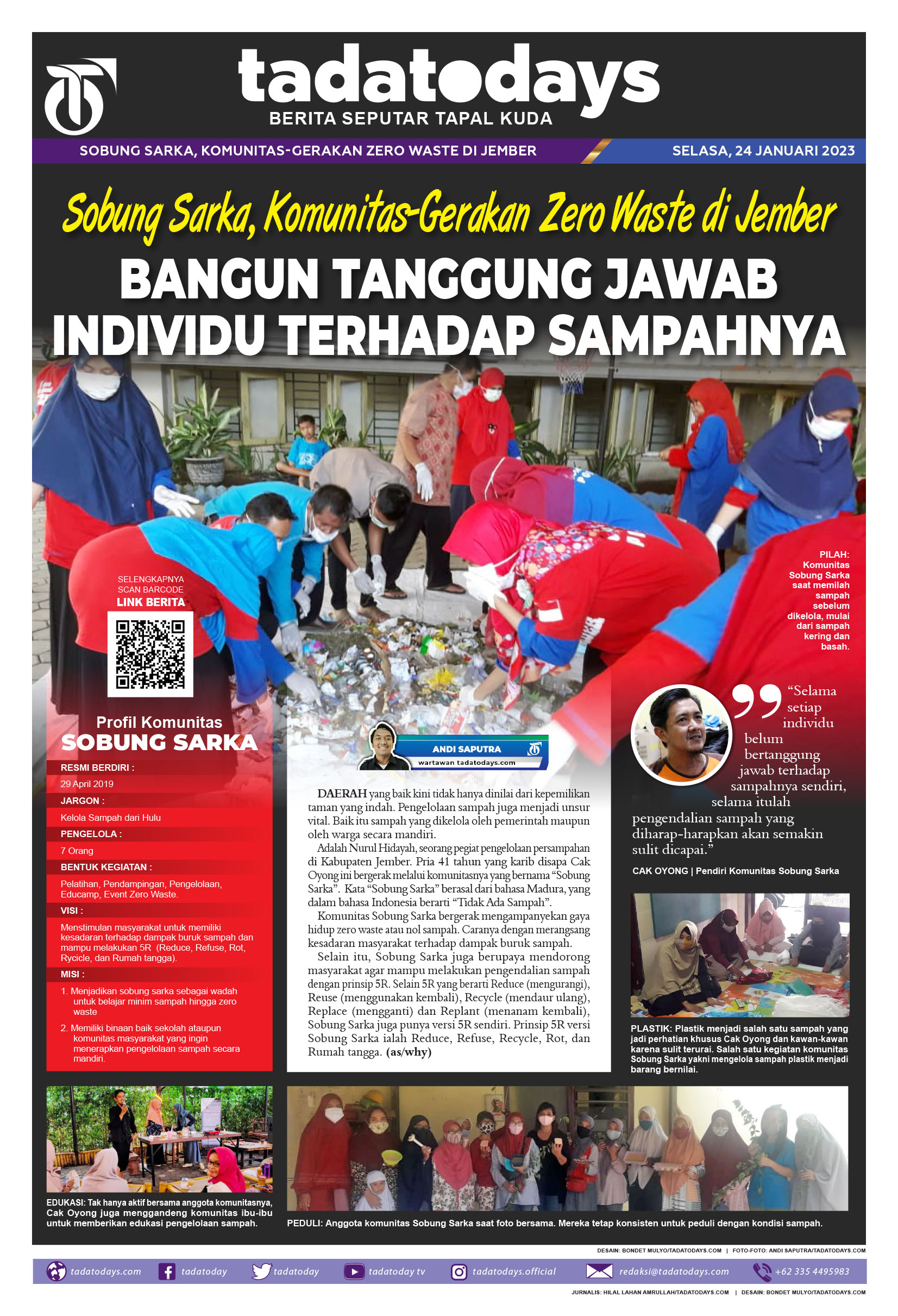 Sobung Sarka, Komunitas-Gerakan Zero Waste di Kabupaten Jember