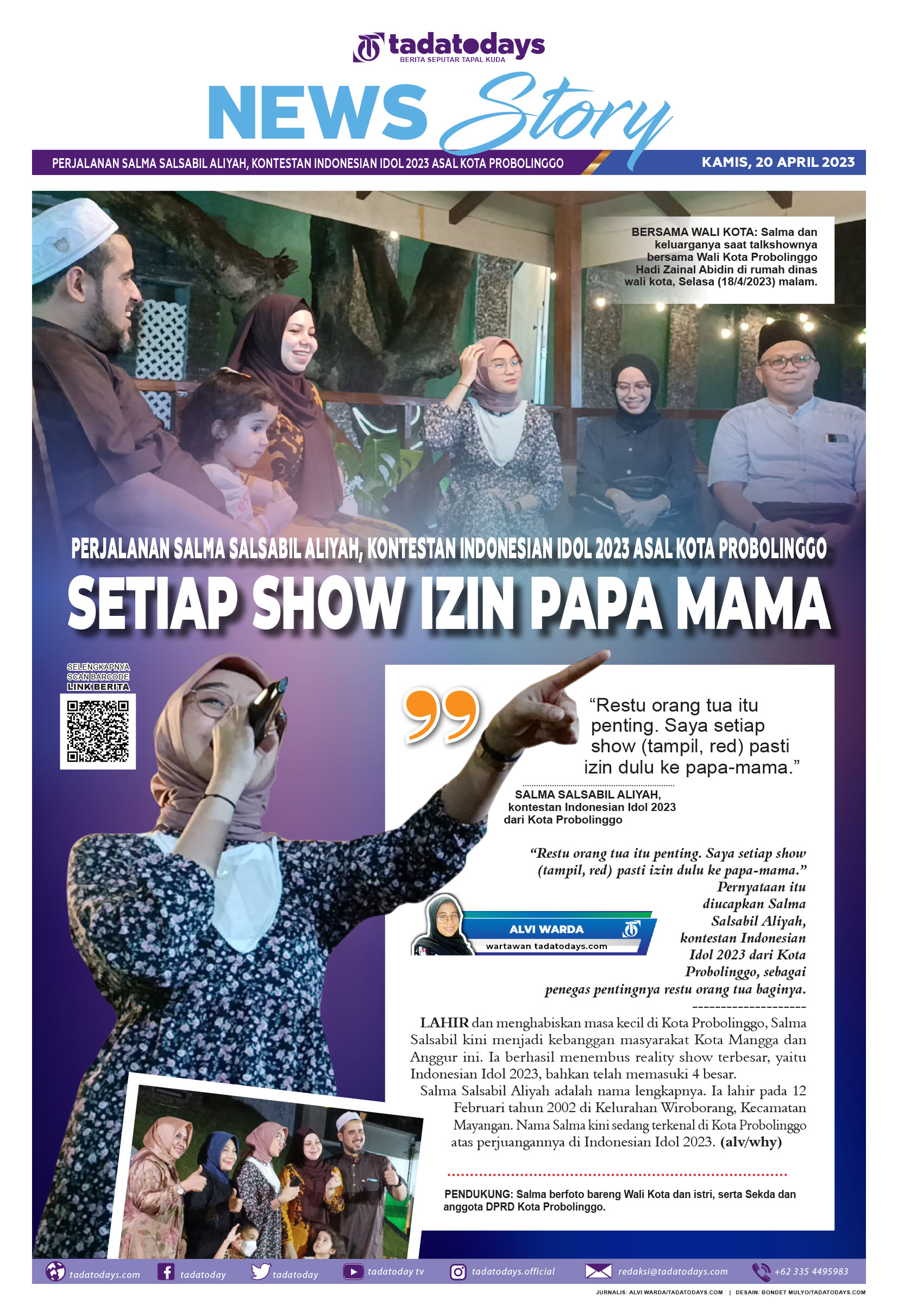 Perjalanan Salma Salsabil Aliyah, Kontestan Indonesian Idol 2023 dari Kota Probolinggo