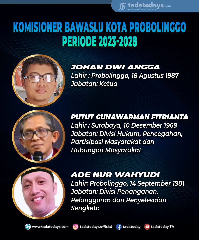 Komposisi Baru Bawaslu Kota Probolinggo Dilantik, Johan Jadi Ketua