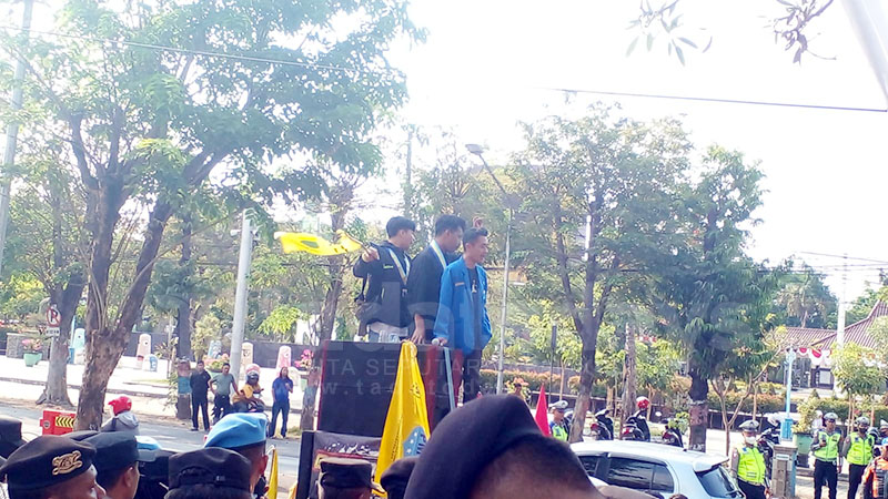 PMII Aksi Damai, Menyoal Serapan APBD Kabupaten Probolinggo 2022