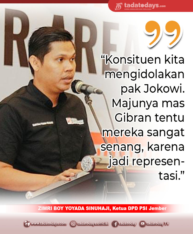 PSI Jember: Gibran Diterima karena Representasi Jokowi