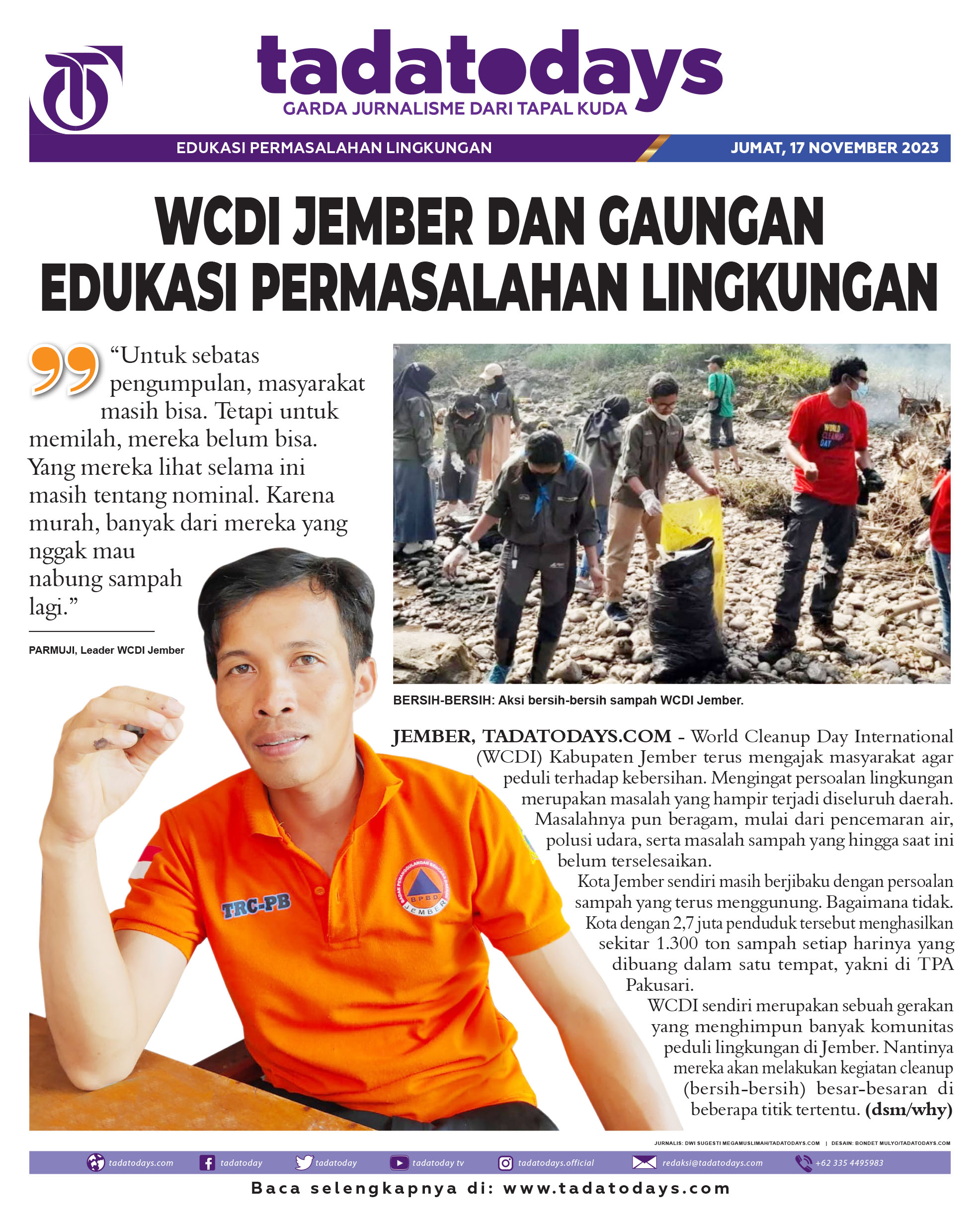 WCDI Jember & Gaungan Edukasi Permasalahan Lingkungan
