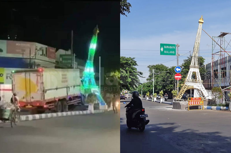 Tugu Menara Eiffel Ditabrak Truk, Perbaikan Jadi Tanggung Jawab Pelaku