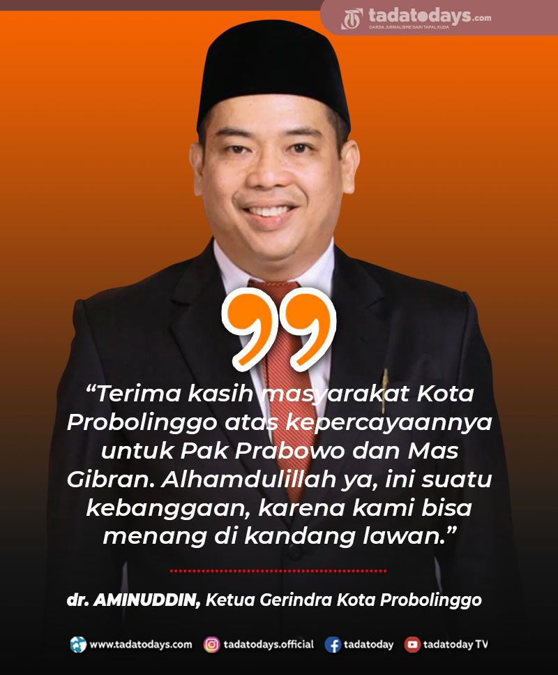 Rekap Internal Gerindra Kota Probolinggo, Prabowo-Gibran Raih 68,5 Persen