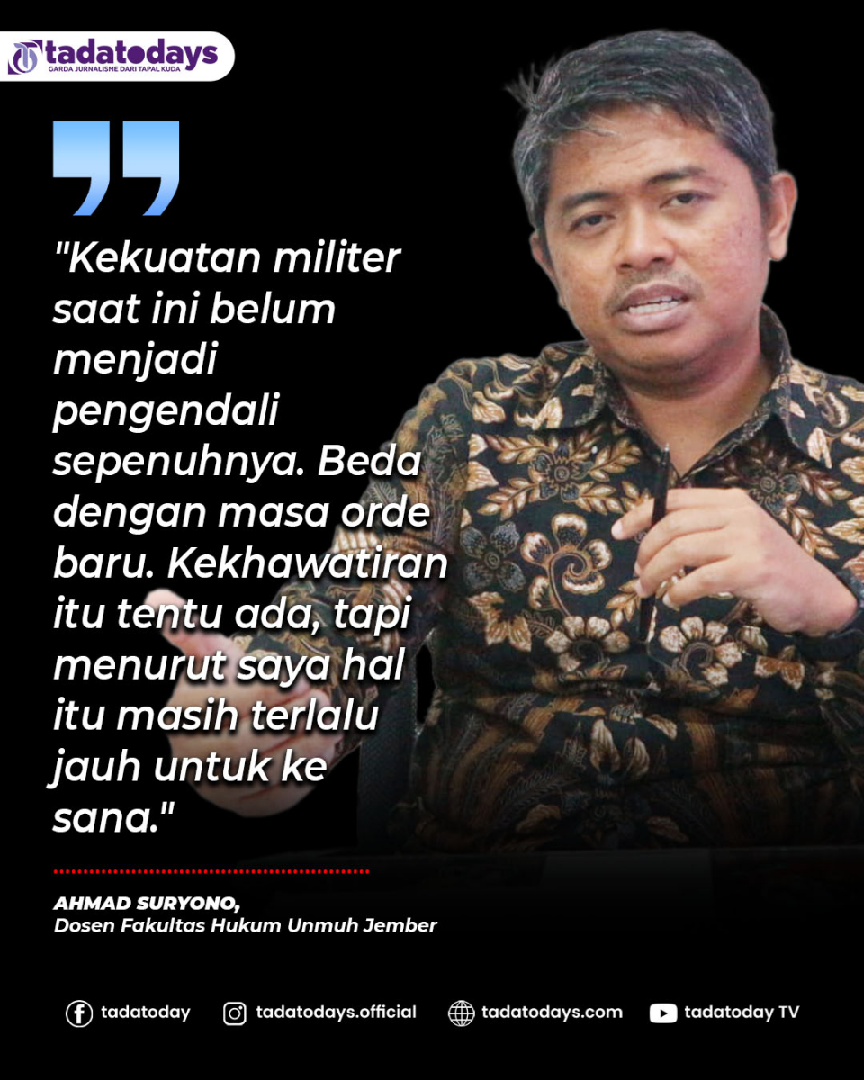 Wacana Penghidupan Dwi Fungsi ABRI, Berikut Pandangan Pengamat di Jember
