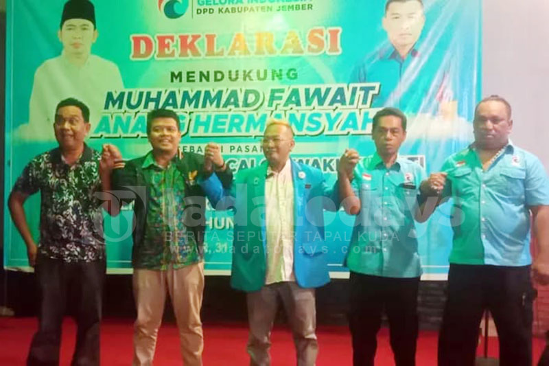 Deklarasi Partai Gelora Jember, Dukung Gus Fawait-Anang Hermansyah Maju Pilkada 2024