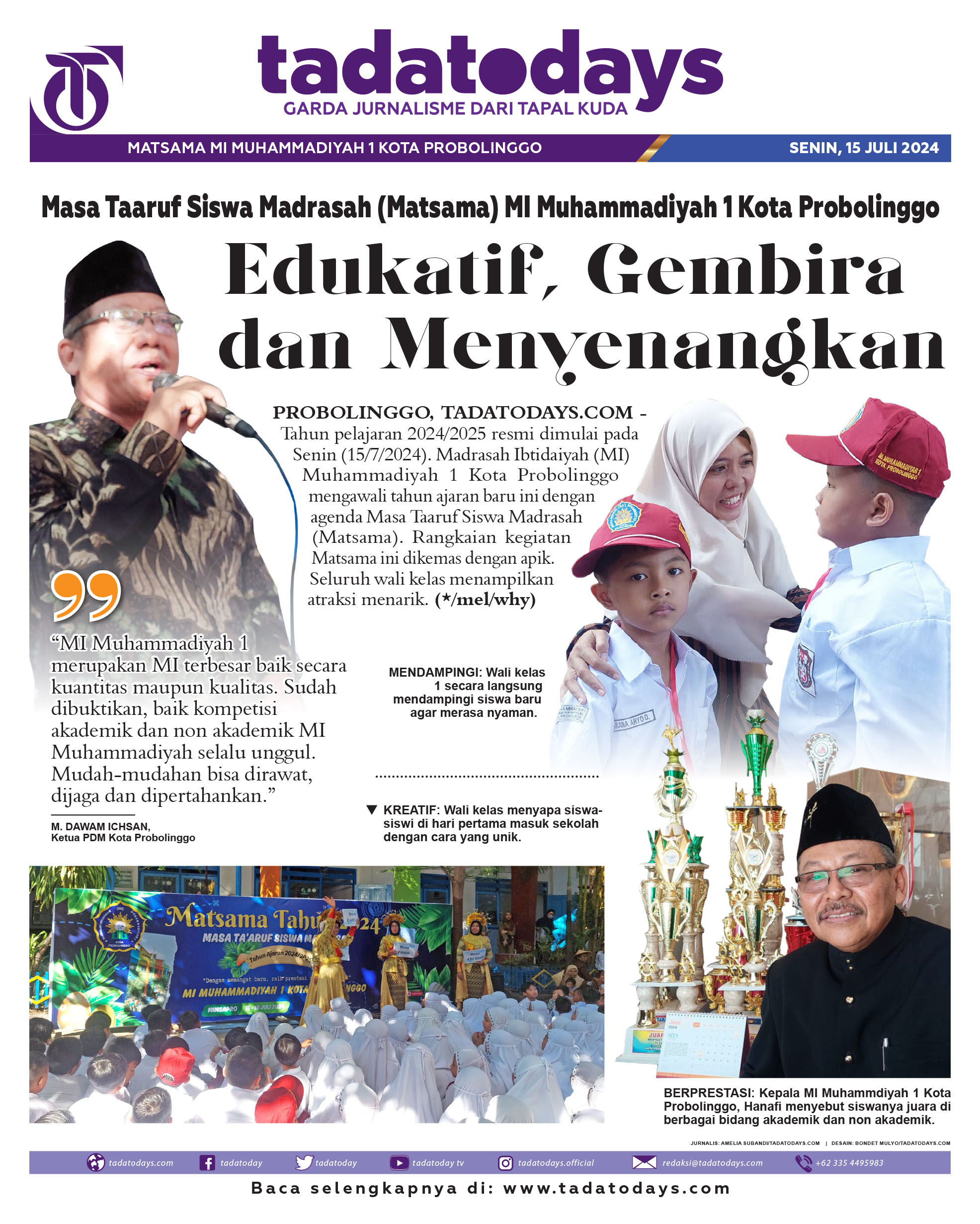 Masa Taaruf Siswa Madrasah (Matsama) di MI Muhammadiyah 1 Kota Probolinggo
