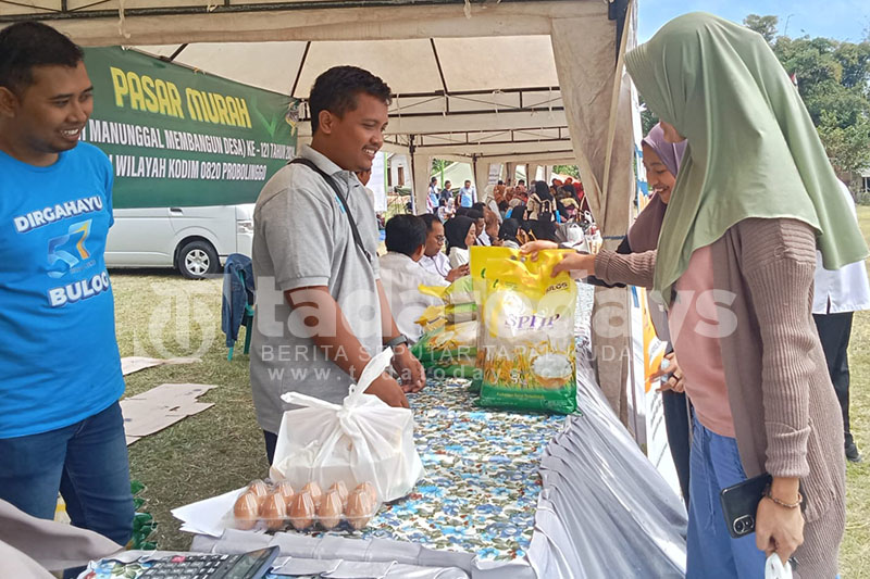 DKUPP Buka Pasar Murah dan Layani 500 Paket Sembako di TMMD
