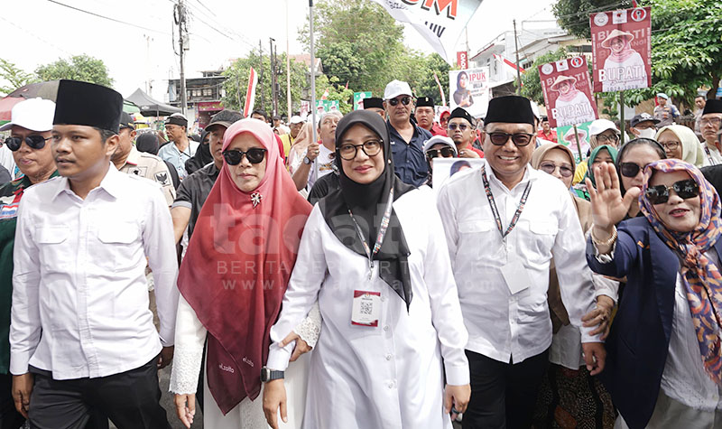 Pasangan Ipuk - Mujiono Mendaftar di KPU Banyuwangi Didampingi Tokoh Lintas Agama