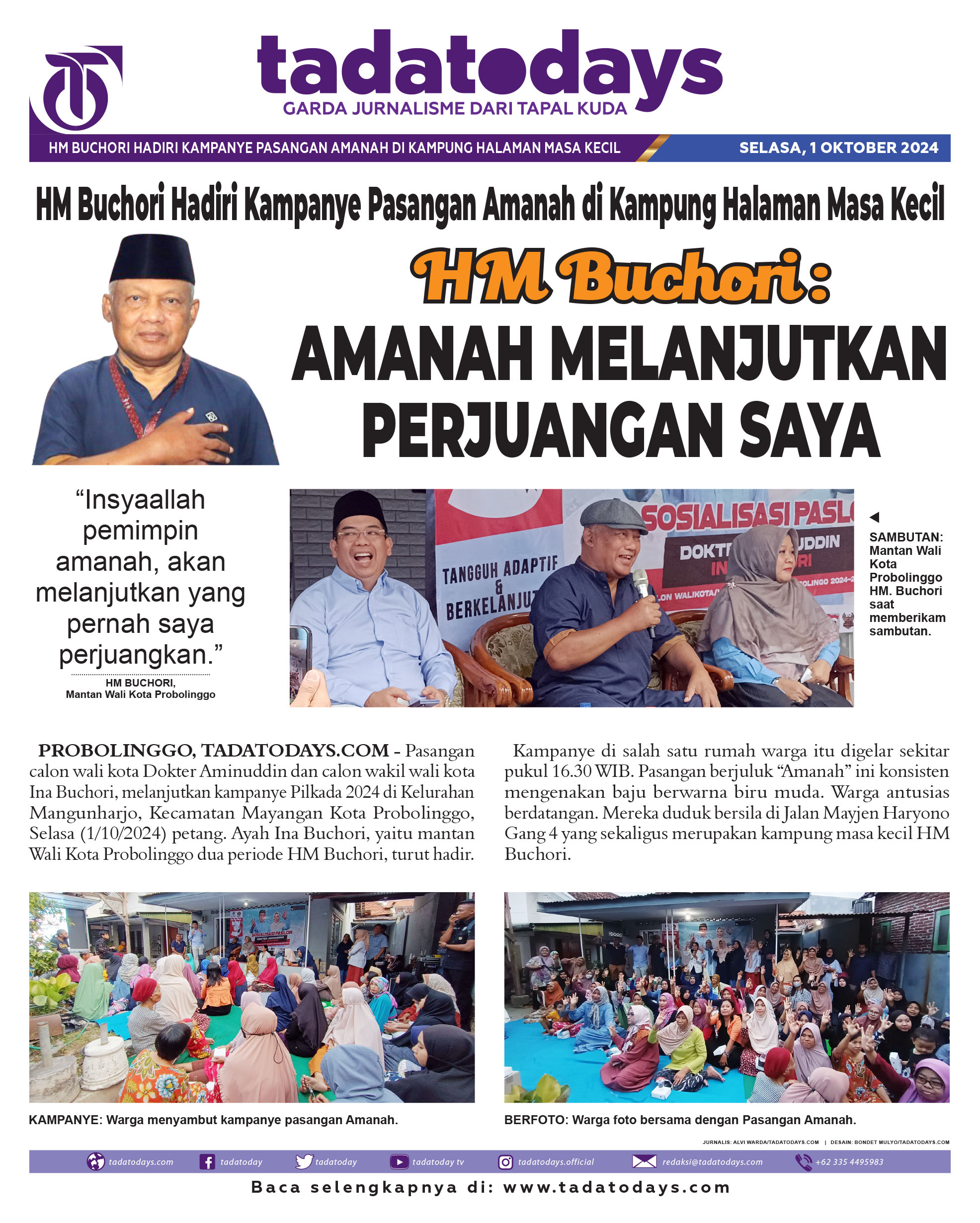 HM Buchori Menghadiri Kampanye Pasangan Amanah di Kampung Halaman Masa Kecil