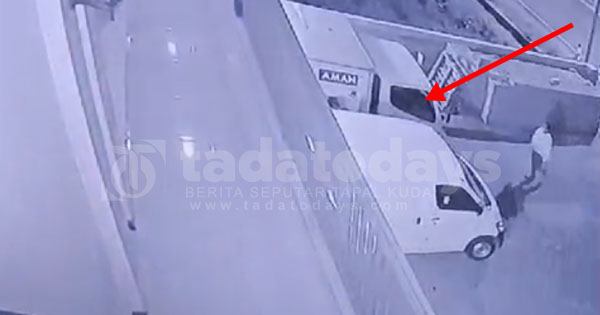 Maling Gondol Truk di Jalur Lingkar Utara, Terekam CCTV