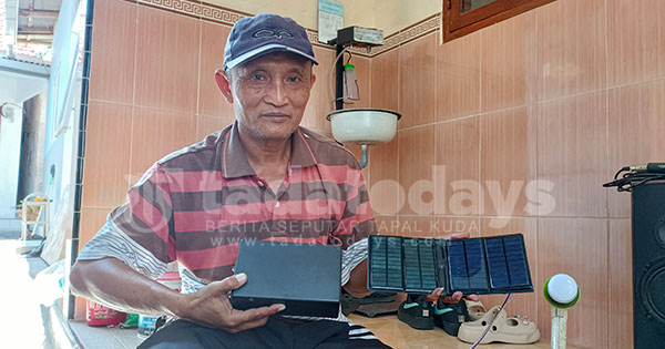 Emergency Solar Cell ala Pak Sholeh, Tabungan Energi Bersih Kala Listrik Padam