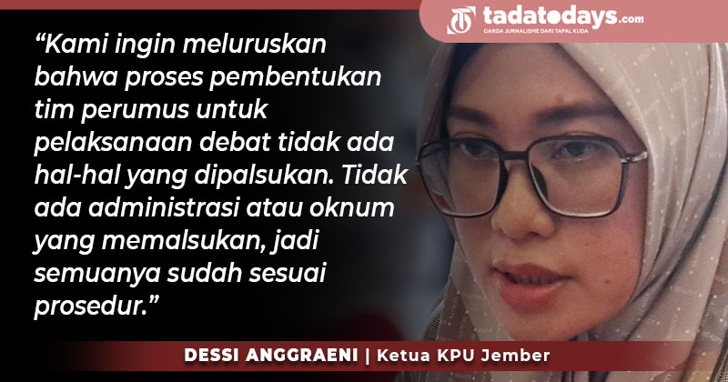 Soal Legalitas Tim Perumus Debat Pilkada, KPU Jember Tegaskan Tak Ada Manipulasi