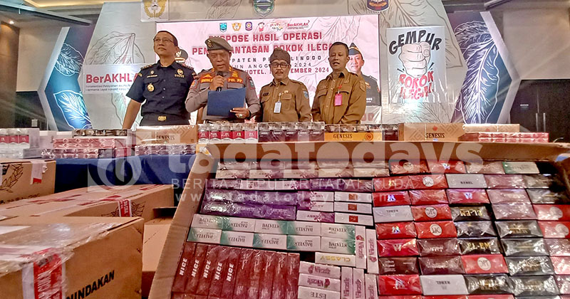 Bea Cukai Probolinggo Sinergi Pemkab Probolinggo Tindak Ratusan Ribu Batang Rokok Ilegal