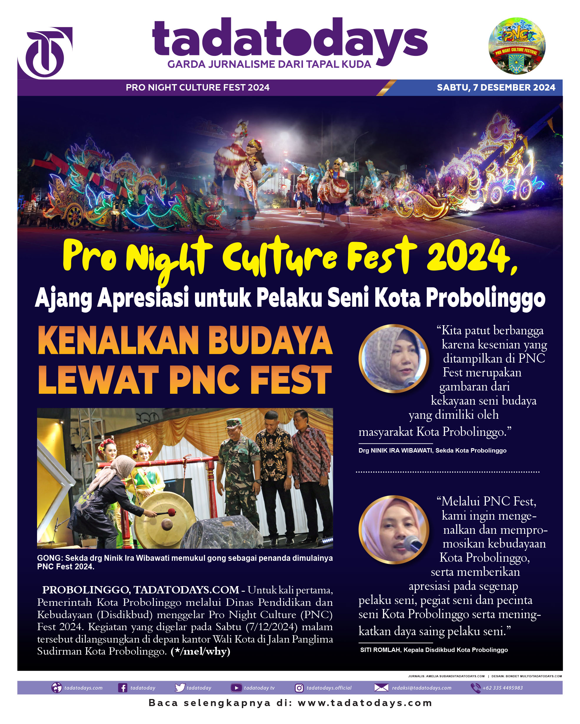 Pro Night Culture Fest 2024, Ajang Apresiasi bagi Pelaku Seni Kota Probolinggo