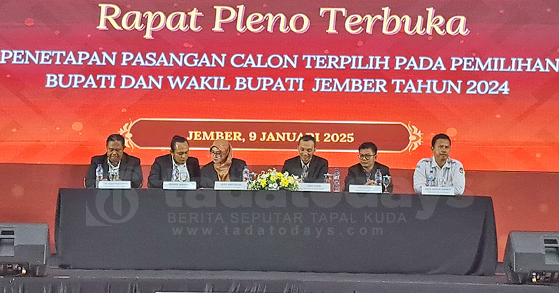 Penetapan Bupati Jember 2025-2030, Kedua Paslon Hadir secara Virtual