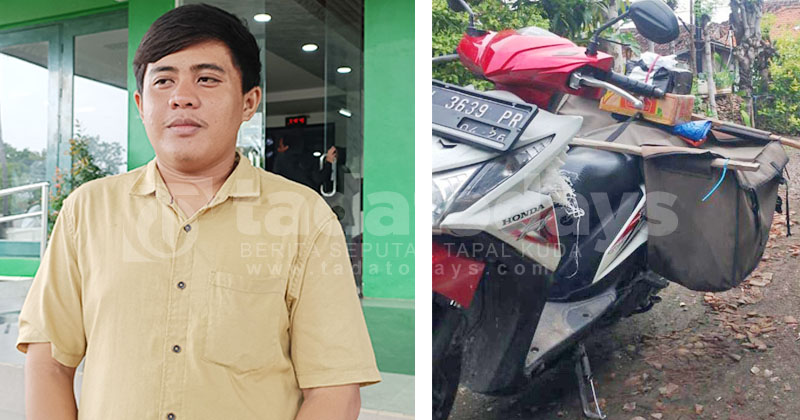 Kurir Ekspedisi Kirim Paketan di Kota Probolinggo, eh Sepeda Motornya Dituntun Maling