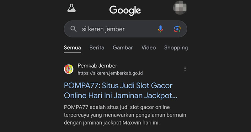 Website Sikeren Pemkab Jember Diretas, Berubah Jadi Web Judol