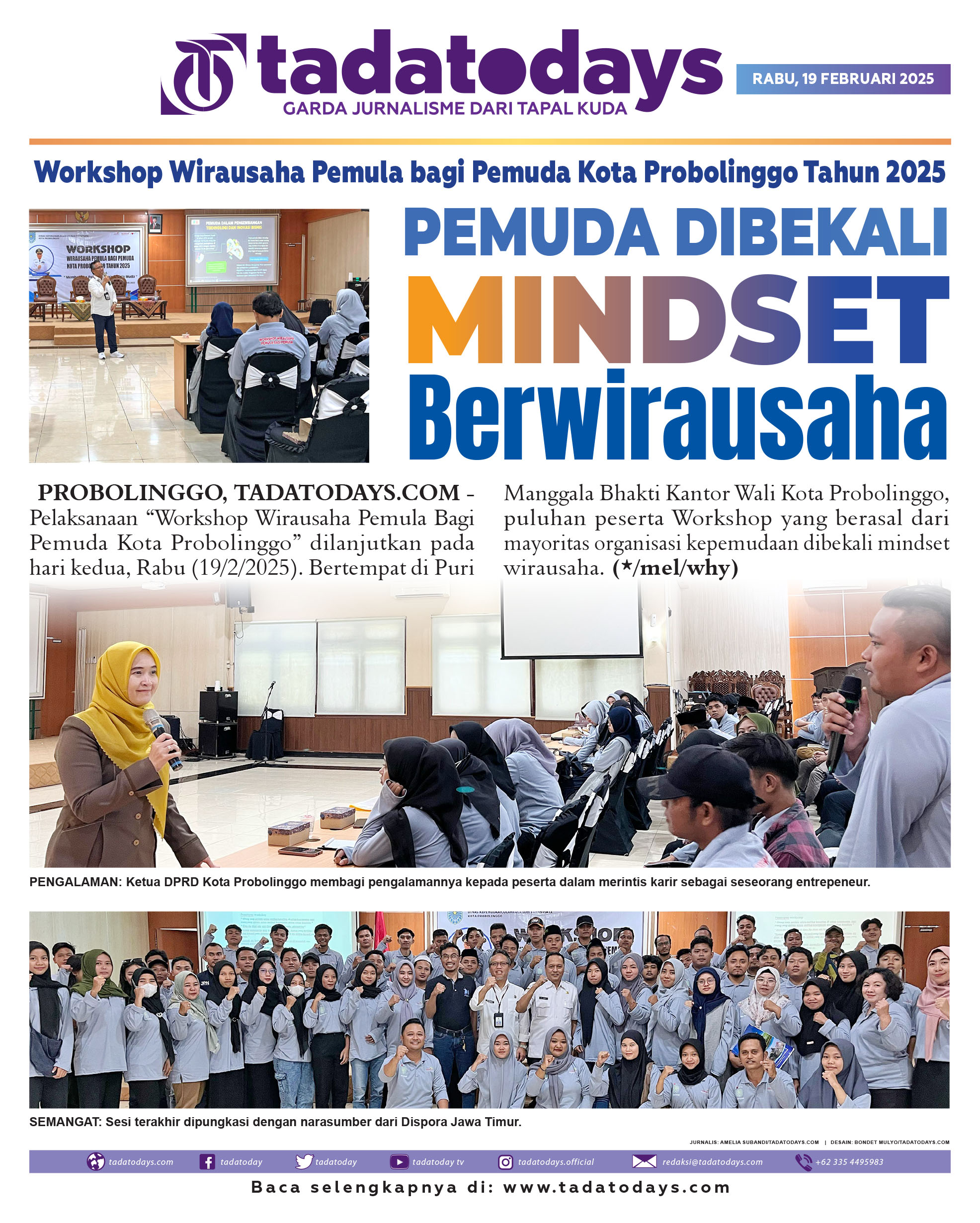 Workshop Wirausaha Pemula untuk Pemuda Kota Probolinggo Tahun 2025