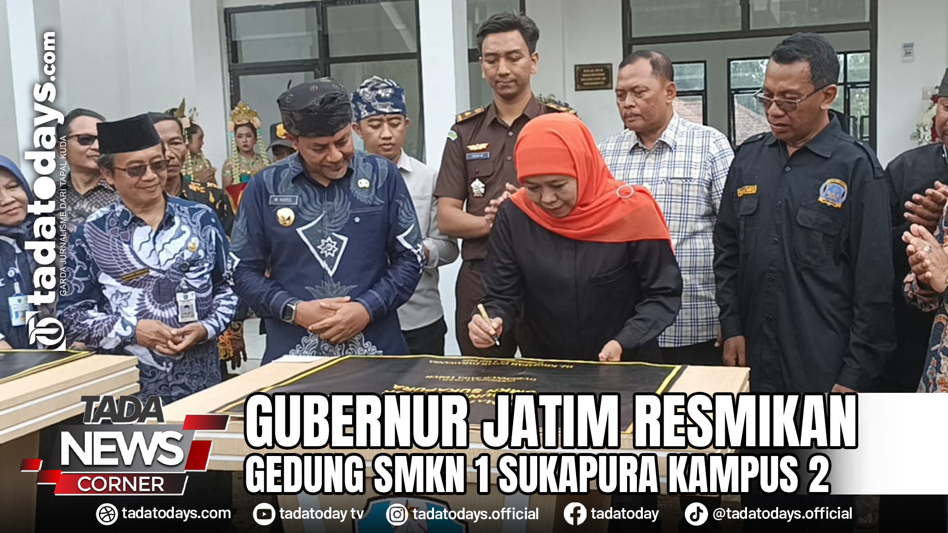 GUBERNUR JATIM RESMIKAN GEDUNG SMKN 1 SUKAPURA KAMPUS 2