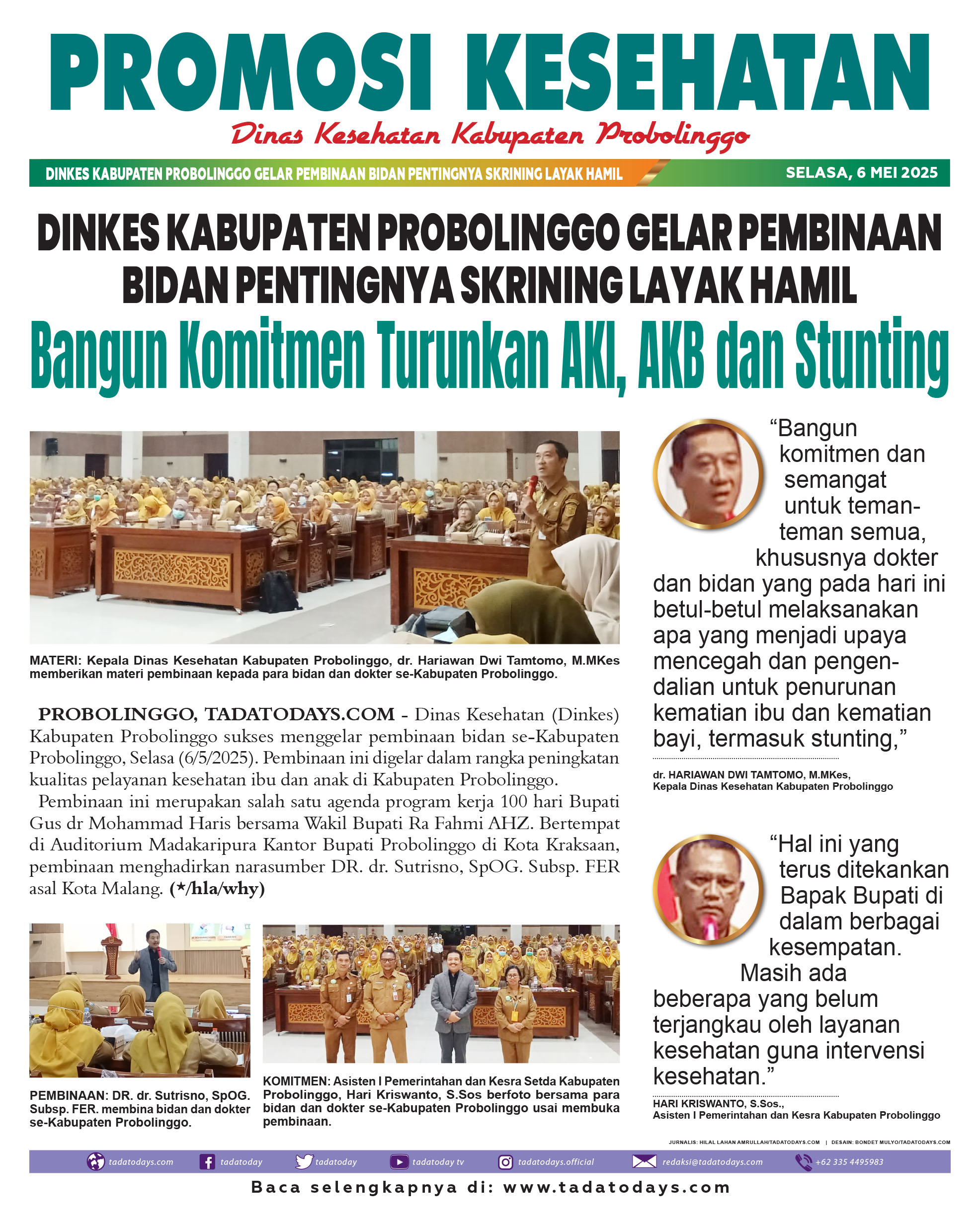 Dinkes Kabupaten Probolinggo Menggelar Pembinaan Bidan Pentingnya Skrining Layak Hamil