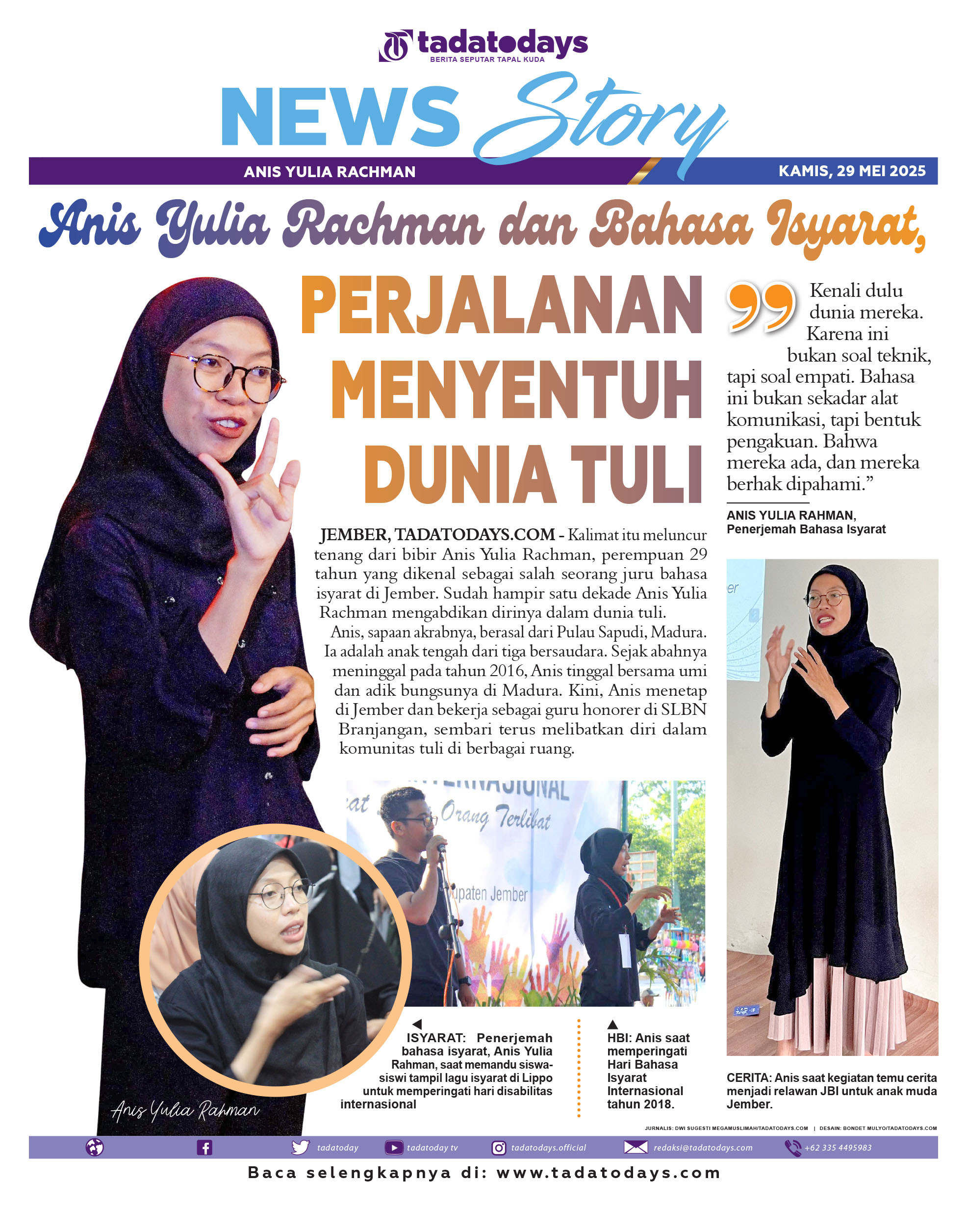 Anis Yulia Rachman & Bahasa Isyarat, Perjalanan Menyentuh Dunia Tuli