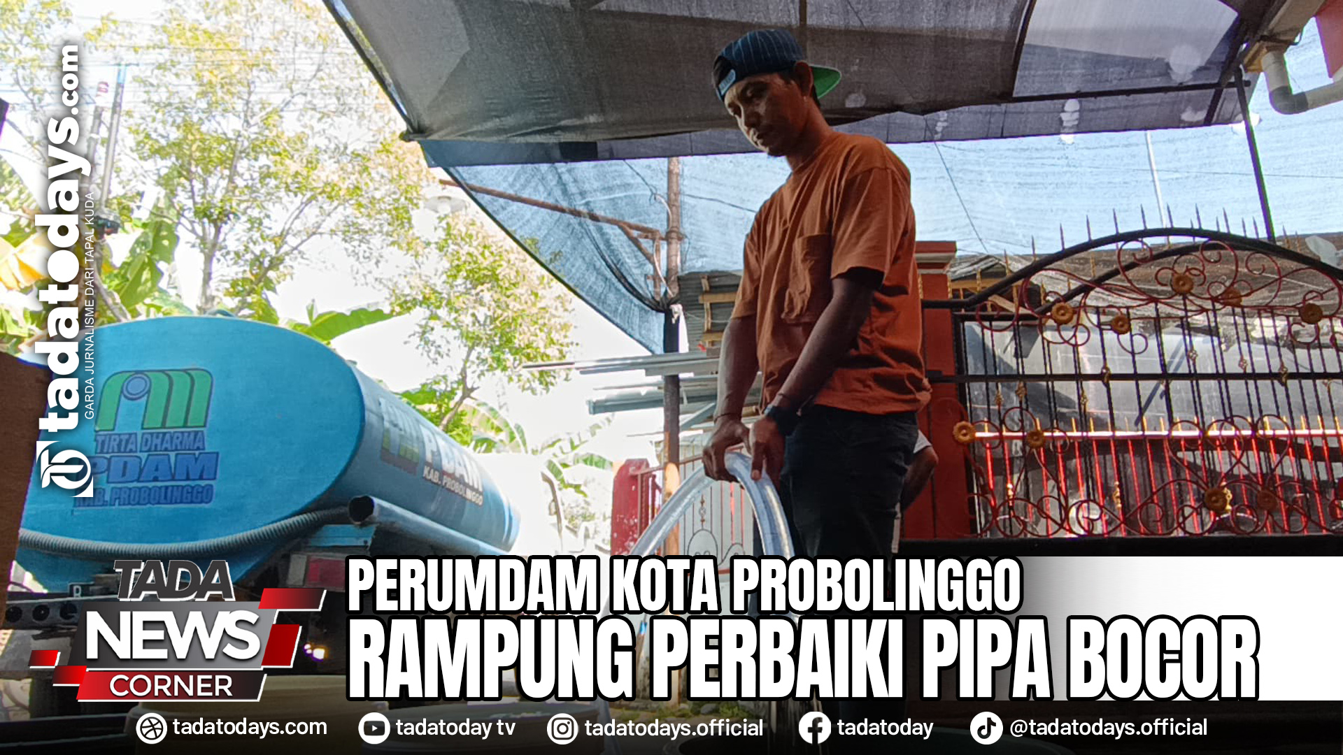 PERUMDAM KOTA PROBOLINGGO RAMPUNG PERBAIKI PIPA BOCOR