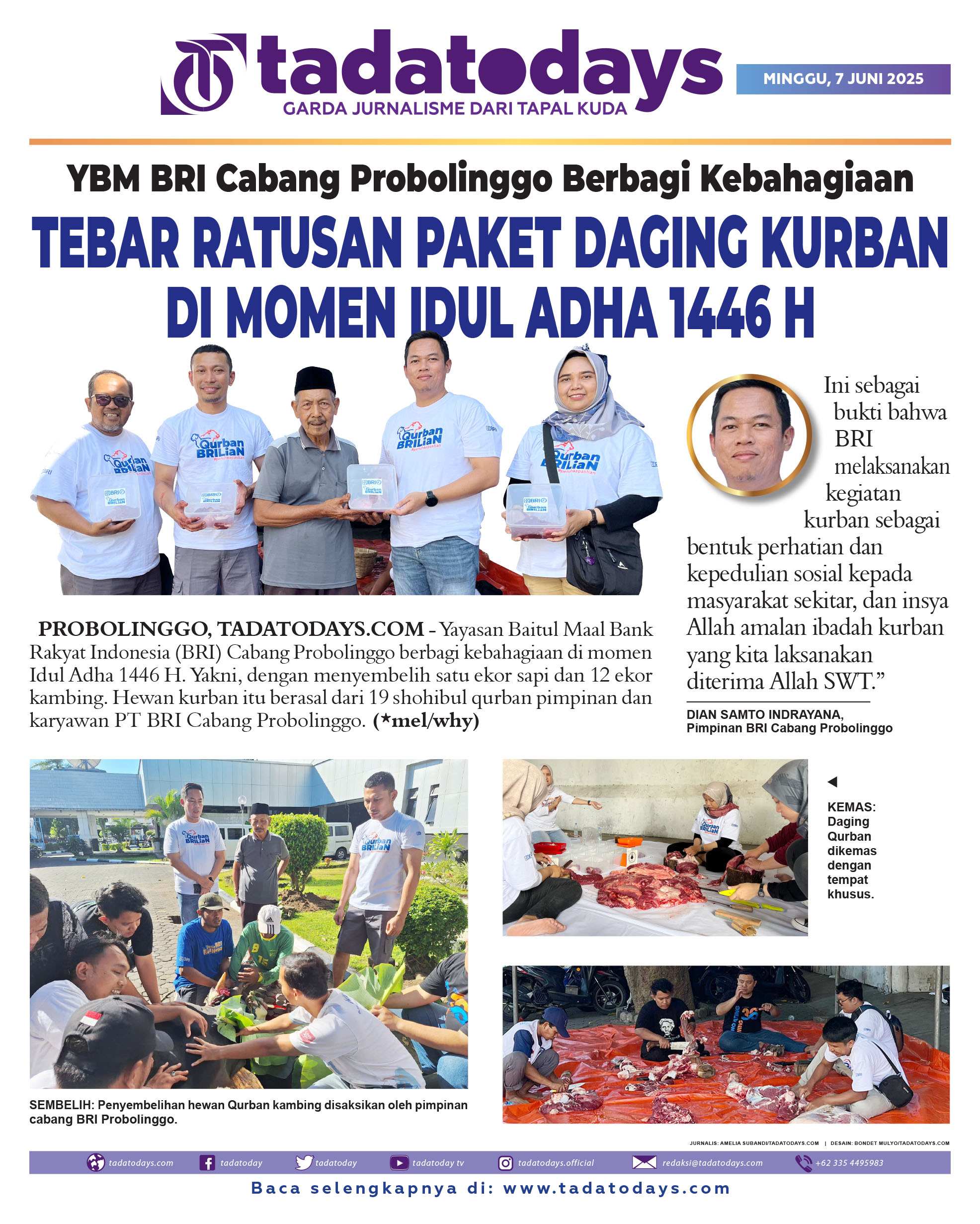 YBM BRI Probolinggo Berbagi Kebahagiaan