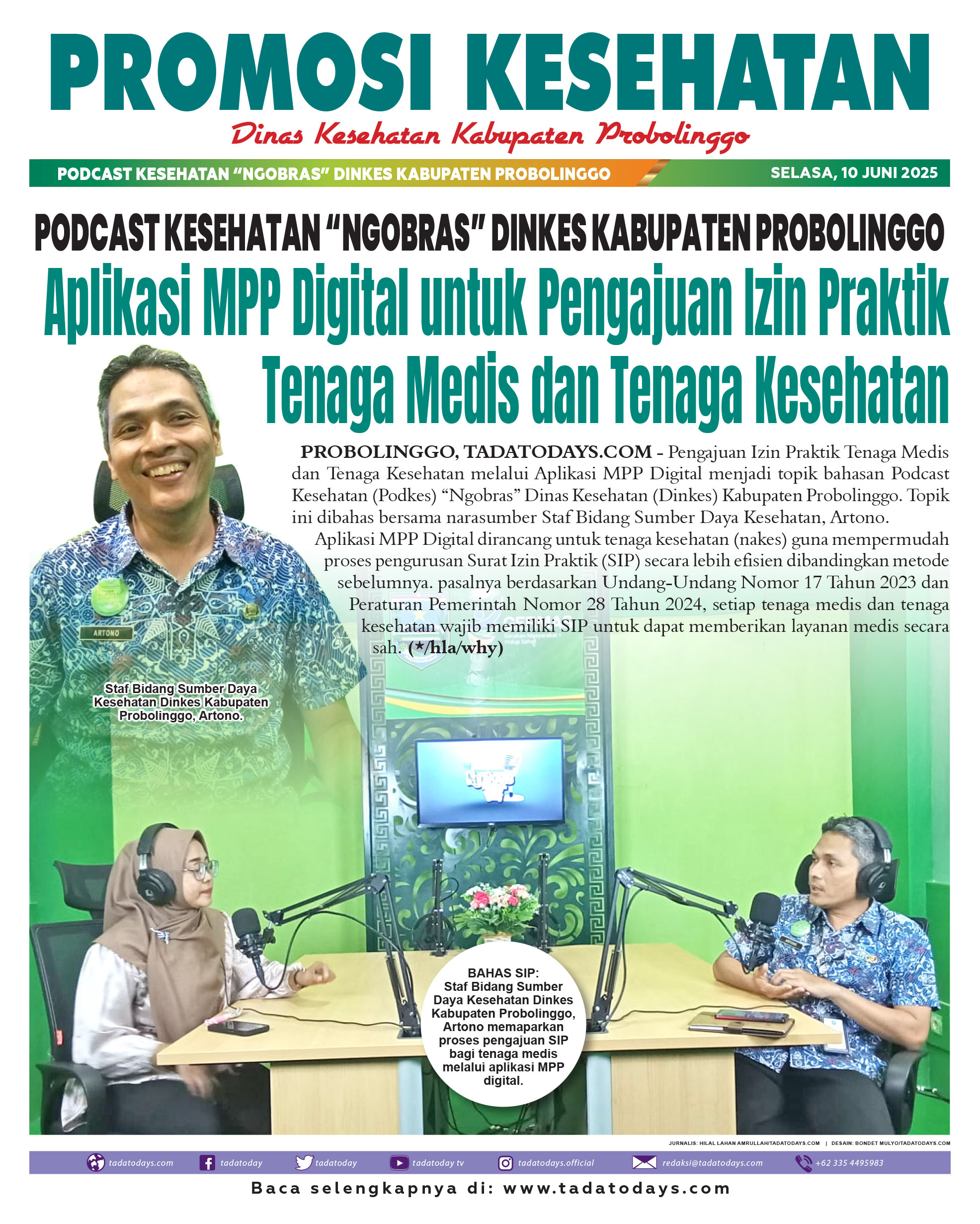 Podcast Kesehatan “Ngobras” Dinas Kesehatan Kabupaten Probolinggo