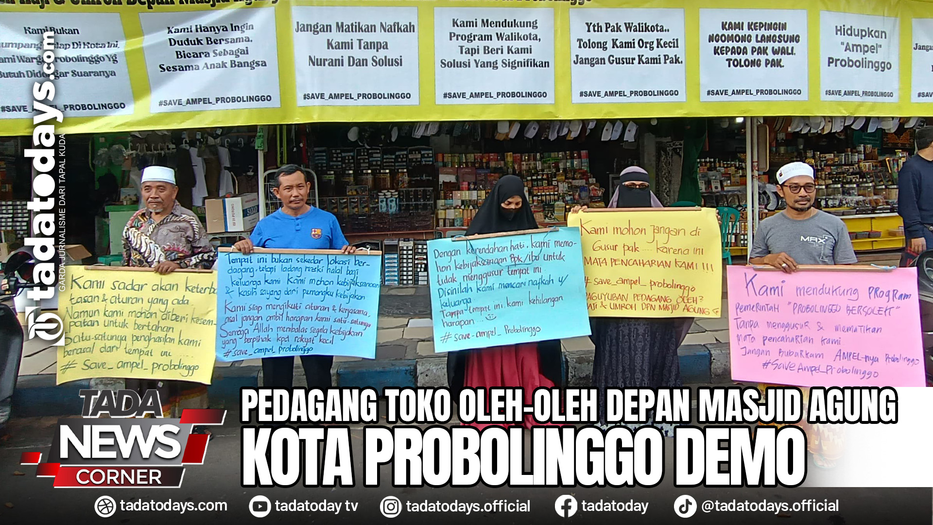 PEDAGANG TOKO OLEH-OLEH DEPAN MASJID AGUNG KOTA PROBOLINGGO DEMO