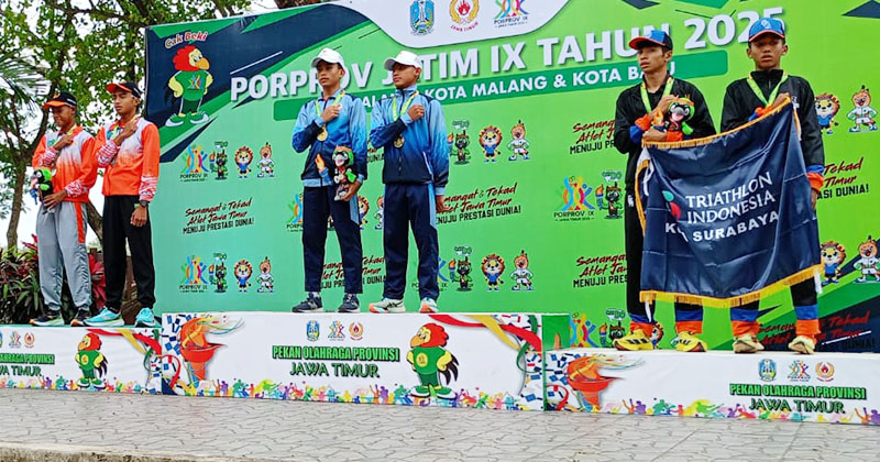 Cabor Triathlon Kota Probolinggo Sabet Empat Medali Porprov Jatim IX