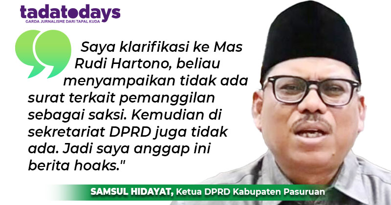 Beredar Kabar Ada Anggota DPRD Kabupaten Pasuruan Dipanggil KPK, Ketua Dewan: Hoaks!