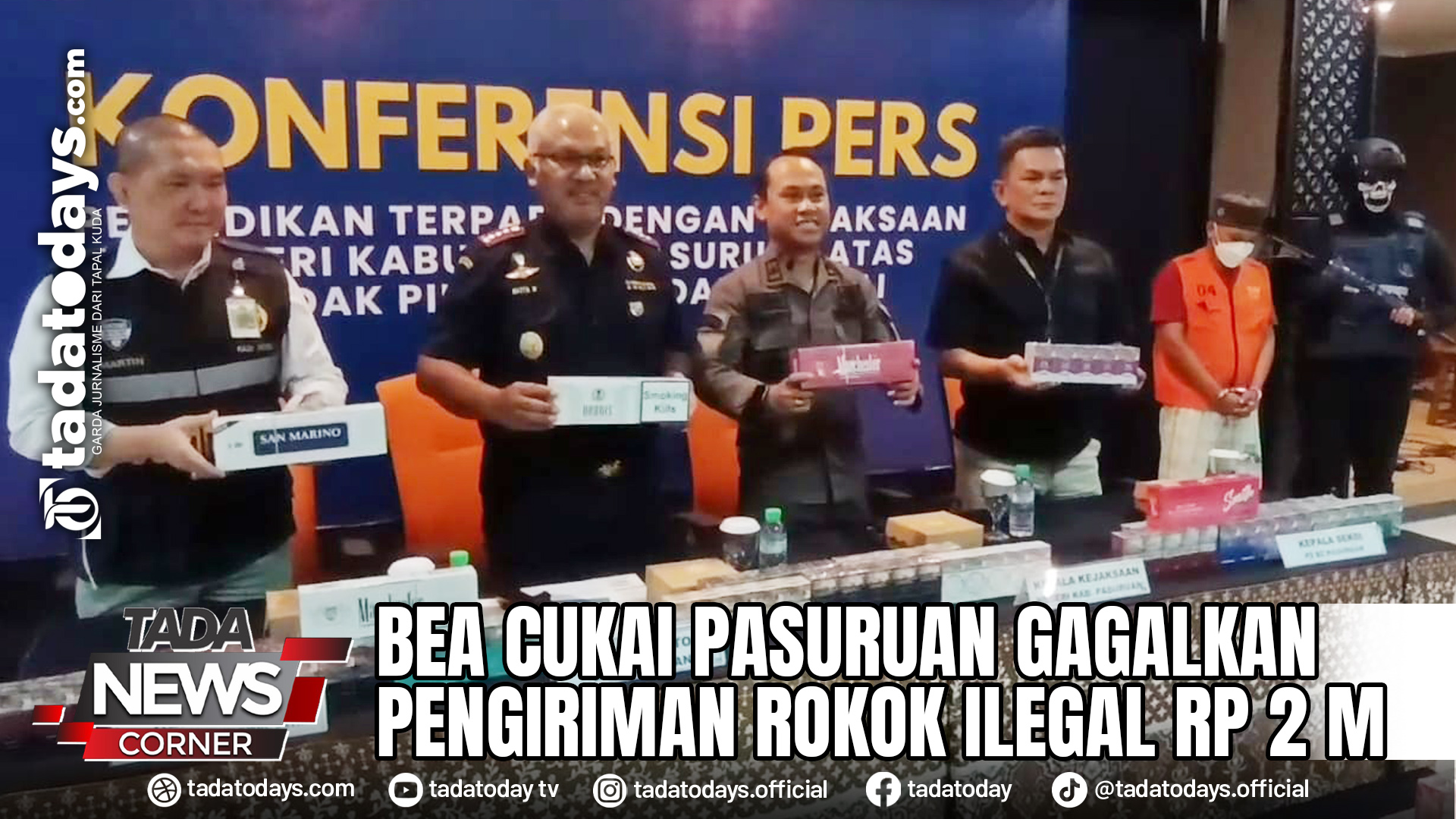 BEA CUKAI PASURUAN GAGALKAN PENGIRIMAN ROKOK ILEGAL RP 2 M