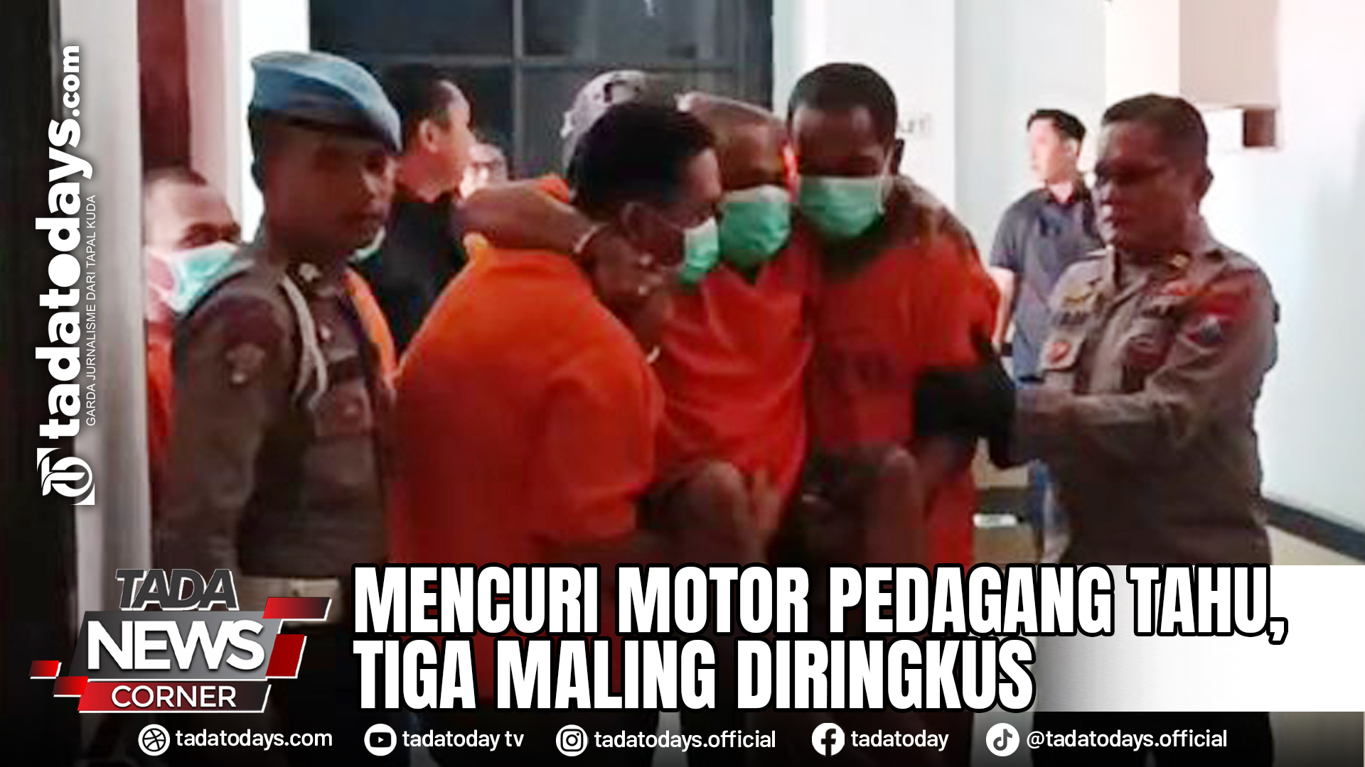 MENCURI MOTOR PEDAGANG TAHU, TIGA MALING DIRINGKUS