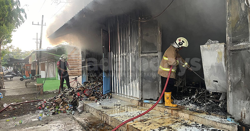 Tiga Kios di Pasar Grati Pasuruan Terbakar, Diduga Dipicu Elpiji Ngowos