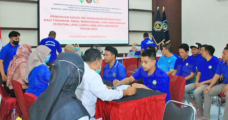 Lapas Banyuwangi Gelar Skrining TBC Masal bagi 900 Lebih Warga Binaan