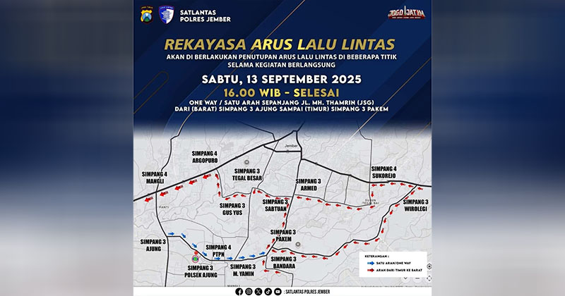 Dishub Jember Terapkan One Way dan Satu Sisi Parkir di MTQ Jatim XXXI