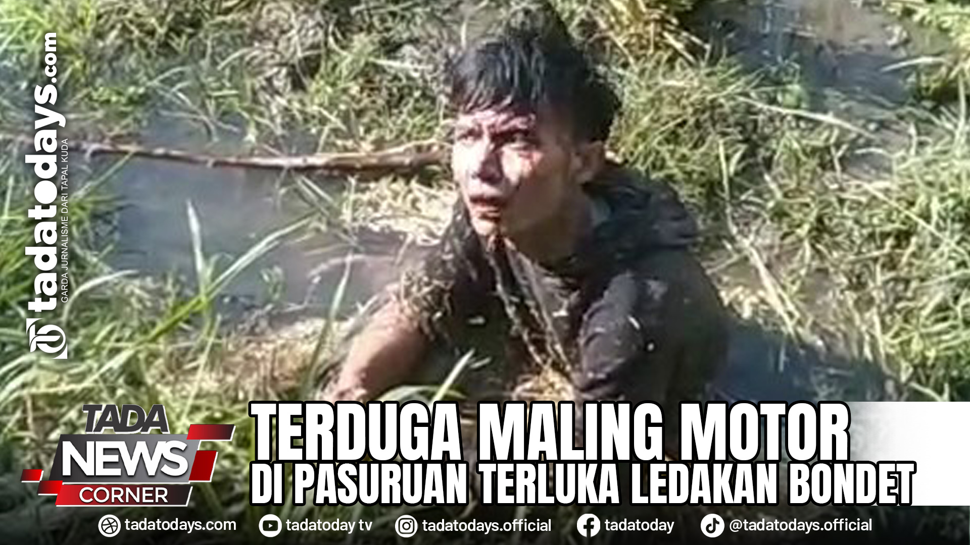 TERDUGA MALING MOTOR DI PASURUAN TERLUKA LEDAKAN BONDET