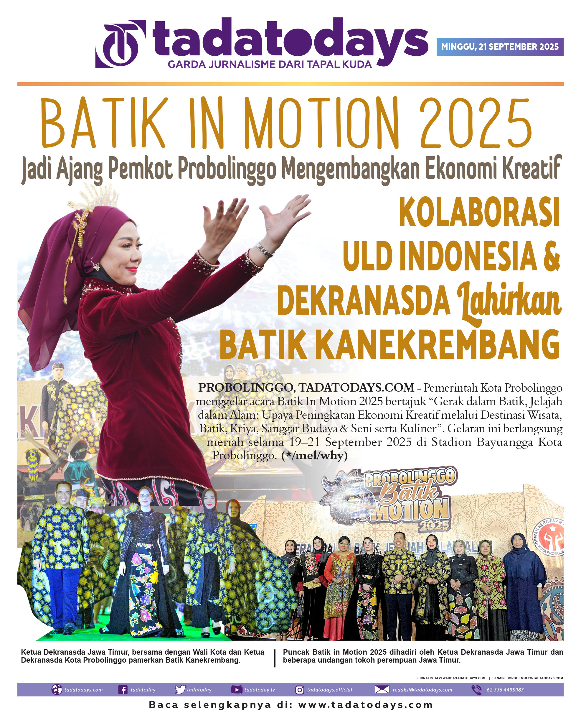 Batik In Motion 2025, Menjadi Ajang Pemkot Probolinggo Mengembangkan Ekonomi Kreatif