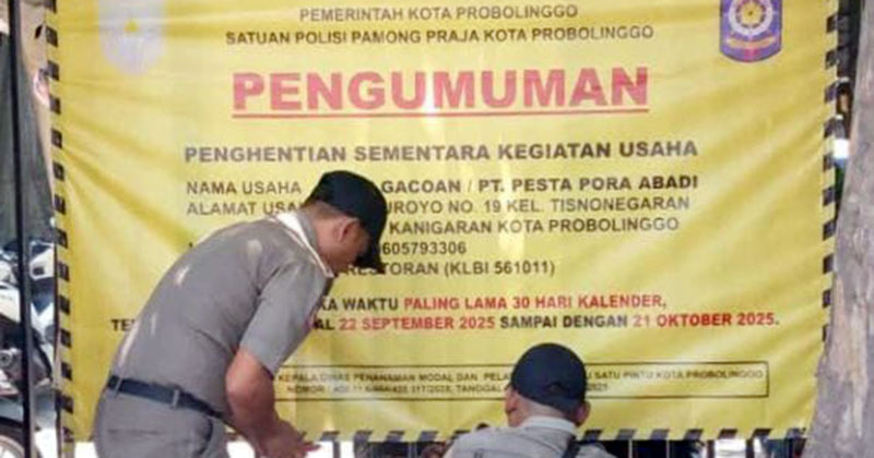 Akhirnya, Pemkot Probolinggo Tutup Mie Gacoan, sampai Perizinan Terpenuhi