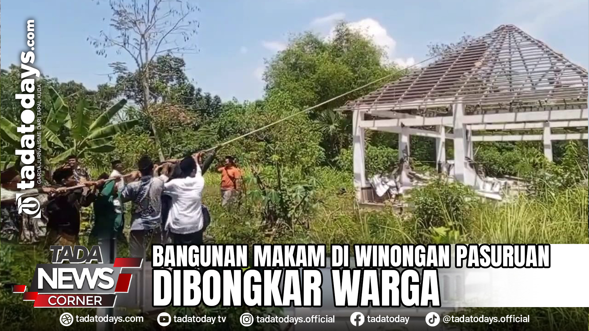 BANGUNAN MAKAM DI WINONGAN PASURUAN DIBONGKAR WARGA