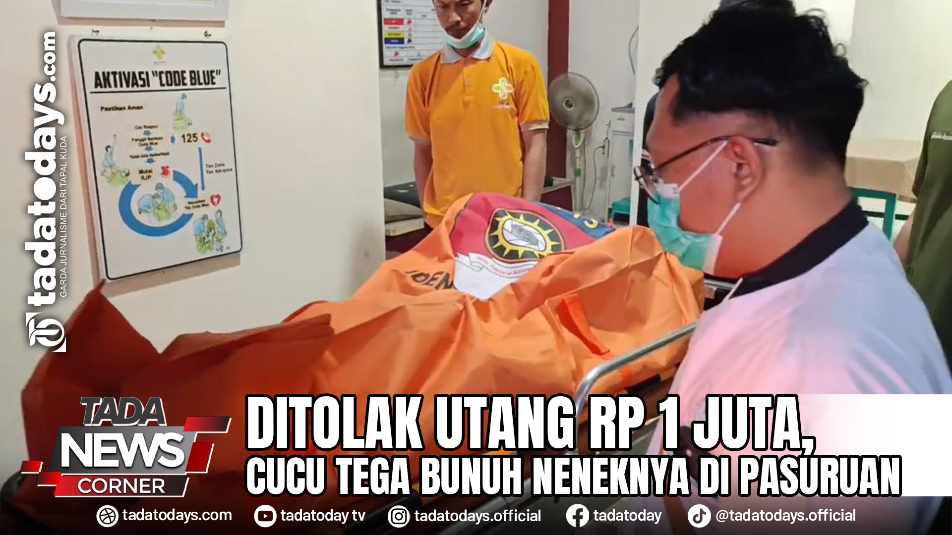 DITOLAK UTANG RP 1 JUTA, CUCU TEGA BUNUH NENEKNYA DI PASURUAN