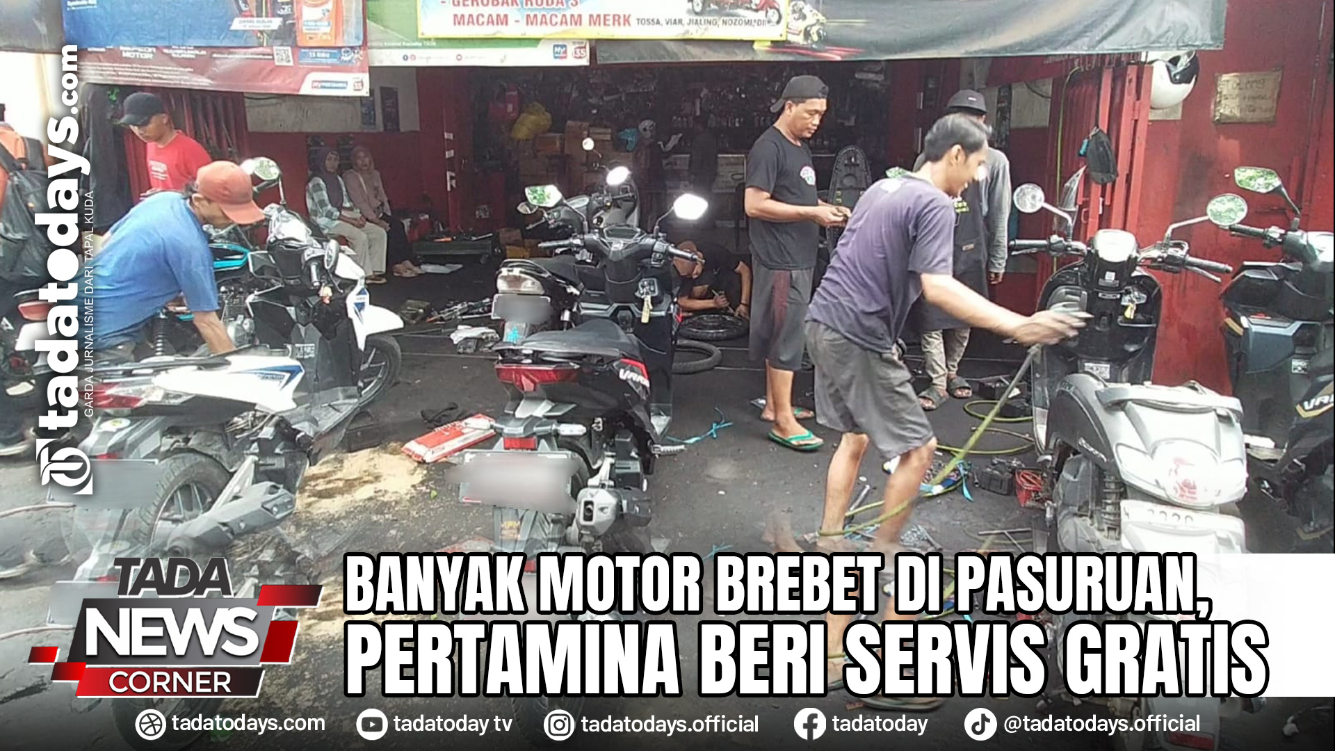 BANYAK MOTOR BREBET DI PASURUAN, PERTAMINA BERI SERVIS GRATIS