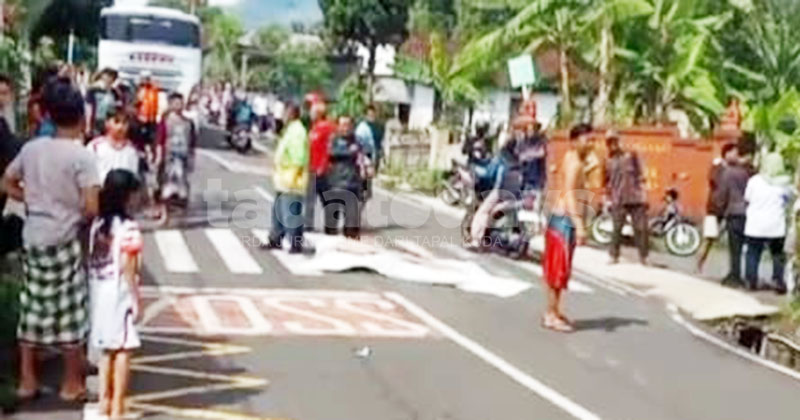 Siswi SMK Tewas Tertabrak Bus di Prigen Pasuruan